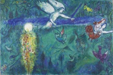 Adam and Eve Expelled from Paradise, 1961 - 1962, Works on canvas by Marc Chagall