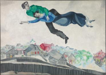 Over the City, 1917, Works on canvas by Marc Chagall