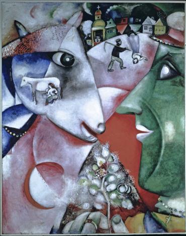 Moi et le village, 1911, Œuvre sur toile de Marc Chagall