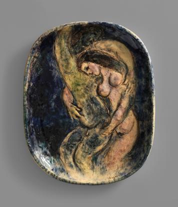 Lovers Embracing, 1951, Ceramic by Marc Chagall