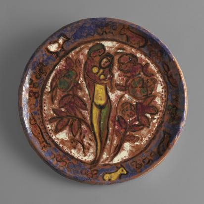 Persian plate, 1955, Ceramic by Marc Chagall