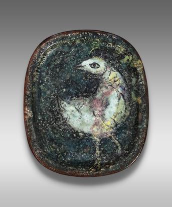 Rooster in the Dark, 1950, Ceramic by Marc Chagall