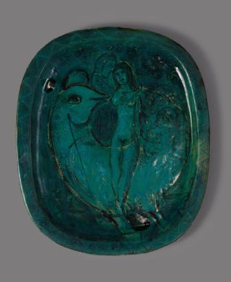 Couple and Bird, 1953 - 1954, Ceramic by Marc Chagall