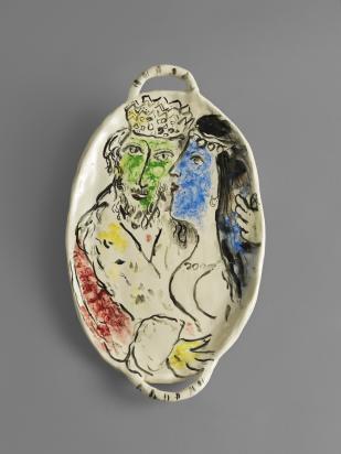 David and Bathsheba, 1958, Ceramic by Marc Chagall