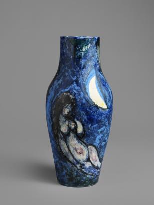 David and Bathsheba in With Moon, 1952, Ceramic by Marc Chagall