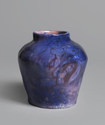 Essai pour un vase : Femme et oiseau sur fond bleu, circa 1951, Céramique de Marc Chagall