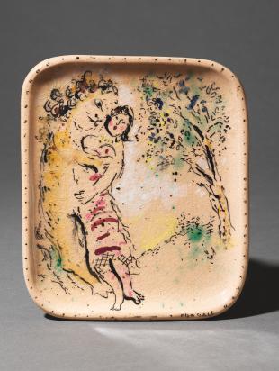 La Fontaine's Fables: The Lion in Love, 1950, Ceramic by Marc Chagall