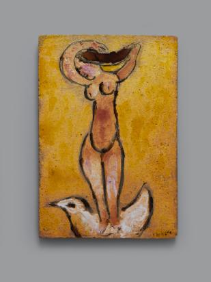 Woman on Bird, 1951, Ceramic by Marc Chagall