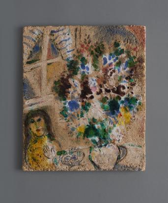 Fleurs ou Femme au bouquet, 1952, Céramique de Marc Chagall