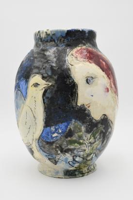 Grand visage et oiseau, 1952, Céramique de Marc Chagall