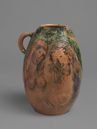 Biblical Subject or Jacob and Rachel, 1951, Ceramic by Marc Chagall