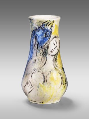 Woman with a Blue Donkey, 1962, Ceramic by Marc Chagall