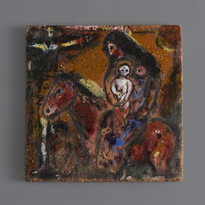 La Fuite en Egypte, 1950, Céramique de Marc Chagall