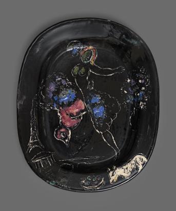 Night, 1955, Ceramic by Marc Chagall