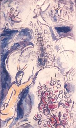 La Traversée de la mer Rouge, 1956, Céramique de Marc Chagall