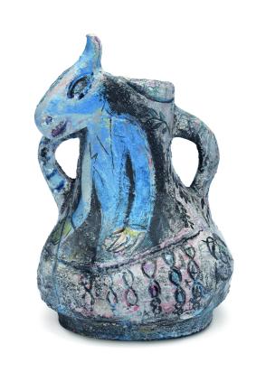 The Blue Donkey, 1954, Ceramic by Marc Chagall