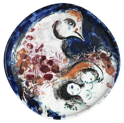 For Vava or the Rooster, 1954, Ceramic by Marc Chagall