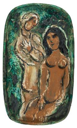 Couple, 1962, Ceramic by Marc Chagall