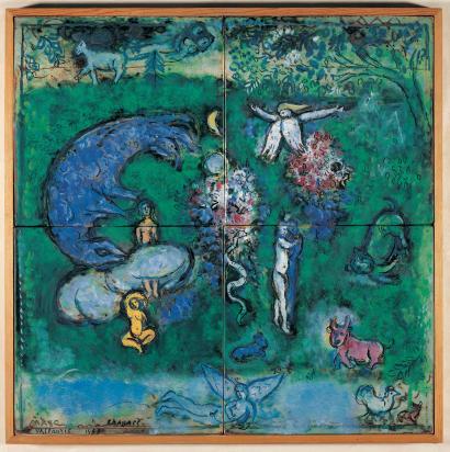 Earthly Paradise, 1959, Ceramic by Marc Chagall