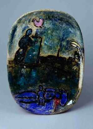 The Painter of Paris, 1953, Ceramic by Marc Chagall