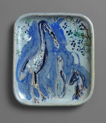 La Fontaine’s Fables: The Fox and the Stork, 1950, Ceramic by Marc Chagall