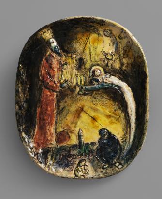 King David, 1951, Ceramic by Marc Chagall