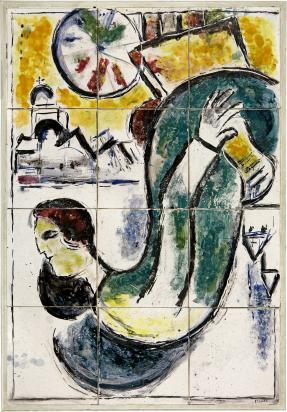 The Holy Coachman, 1950 - 1952, Ceramic by Marc Chagall