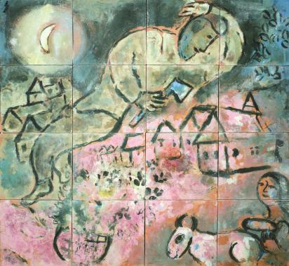 Le Village, 1950 - 1952, Céramique de Marc Chagall