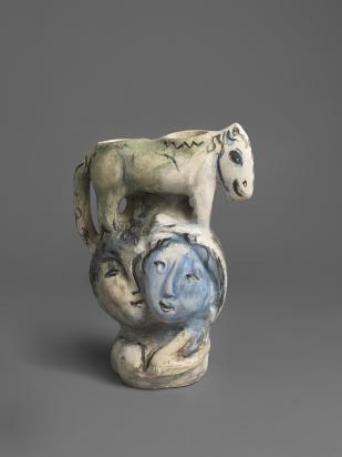 The Lovers and the Beast, 1957, Ceramic by Marc Chagall