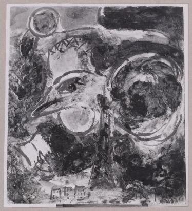 The Paris series: The Boulevards or Rooster, 1953, Ceramic by Marc Chagall