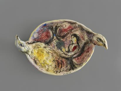 Les Deux Oiseaux, 1961, Céramique de Marc Chagall