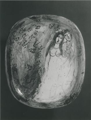 Lovers or the Betrothed, 1953 - 1954, Ceramic by Marc Chagall