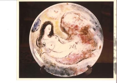 Nu au coq II ou Femme au coq, 1951, Céramique de Marc Chagall