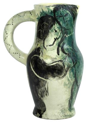 Couple with Branch, 1957, Ceramic by Marc Chagall