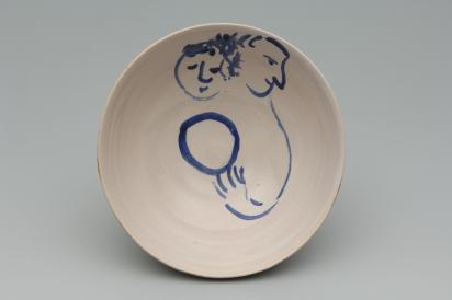 Ida Chagall’s wedding service: bowl 12: Couple With Ring, 1951, Ceramic by Marc Chagall