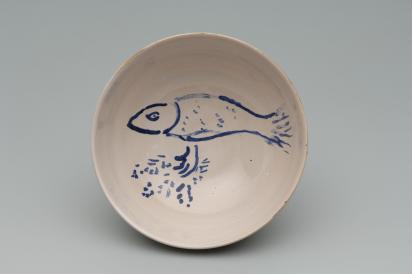 Ida Chagall’s wedding service: bowl 5: Fish With Flowers, 1951, Ceramic by Marc Chagall