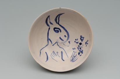 Ida Chagall’s wedding service: bowl 9: Man-Goat, 1951, Ceramic by Marc Chagall