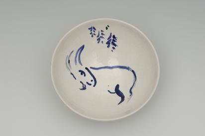 Ida Chagall’s wedding service: large bowl: Goat, 1951, Ceramic by Marc Chagall