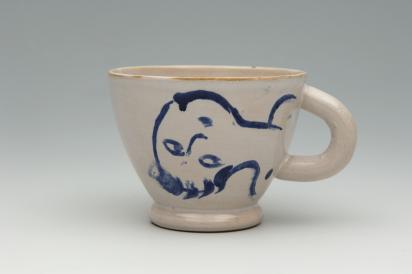 Ida Chagall’s wedding service: cup 12: Nude with Spoon, 1951, Ceramic by Marc Chagall