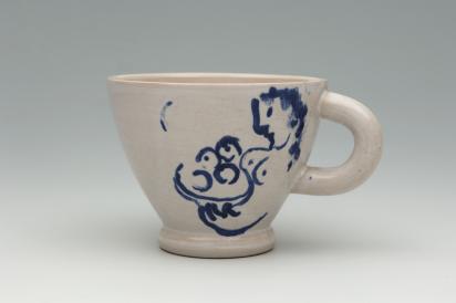 Ida Chagall’s wedding service: cup 5: Nude with Fruit, 1951, Ceramic by Marc Chagall