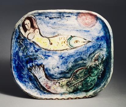 Mermaid, 1952, Ceramic by Marc Chagall