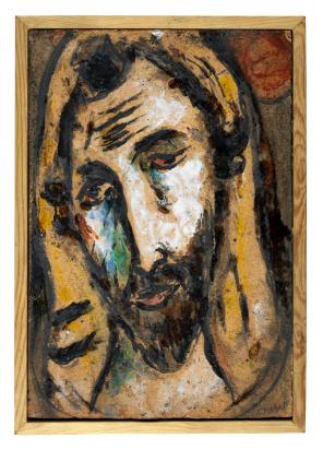 Head of Christ, 1951, Ceramic by Marc Chagall