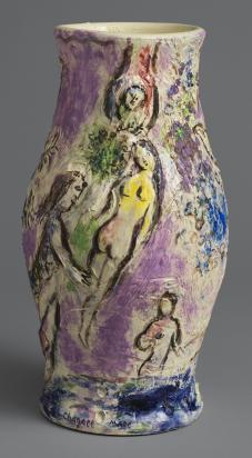 Mauve Vase, 1962, Ceramic by Marc Chagall