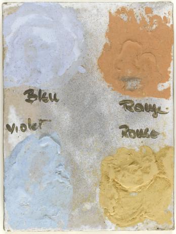 Palette chromatique pour la céramique faite pour Marc Chagall.