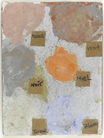 Palette chromatique pour la céramique faite pour Marc Chagall.